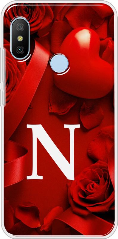 Appcityprint Back Cover for Mi Redmi 6 pro  (Red, White, Grip Case, Silicon, Pack of: 1)