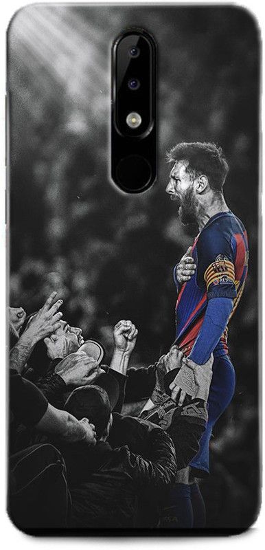 WallCraft Back Cover for Nokia 5.1 Plus / TA-1102 DS MESSI, LIONE MESSI, FOTBALL, MESSI 10, BARCELONA, SPORTS  (Multicolor, Dual Protection, Pack of: 1)