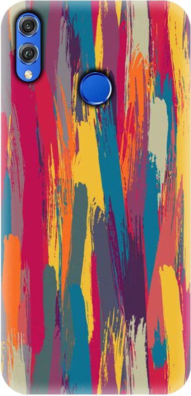 Smutty Back Cover for Honor 8X - Brush Strokes Print  (Multicolor, Hard Case, Pack of: 1)