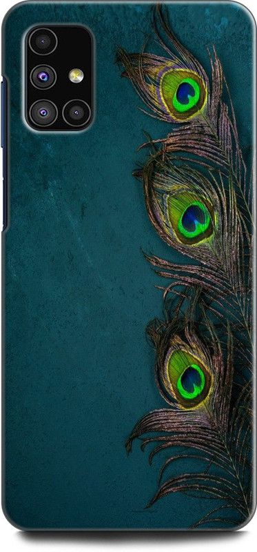 Afterglow Back Cover for SAMSUNG Galaxy M31s MOR PANKH, KRISHNA JI, KANHA, PEACOCK FEATHER, FEATHER  (Multicolor, Shock Proof, Pack of: 1)