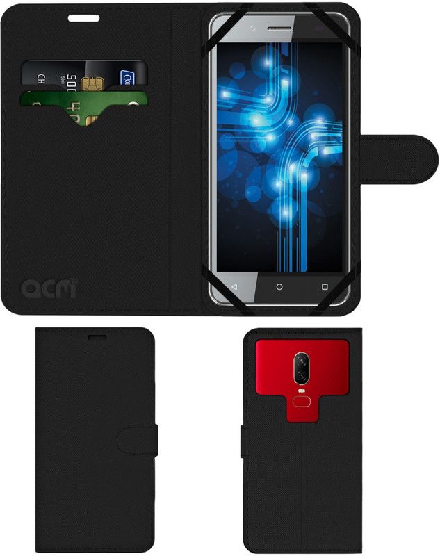 ACM Flip Cover for Reach Allure Lite  (Black, Cases with Holder)