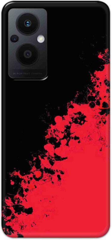 NDCOM Back Cover for Oppo F21 Pro 5G Red Black Printed  (Multicolor, Hard Case, Pack of: 1)
