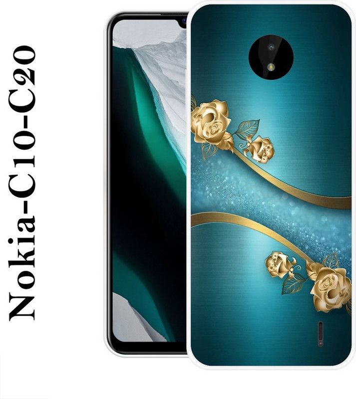PALWALE BALAJI Back Cover for Nokia C20  (Blue, Gold, Grip Case, Silicon)
