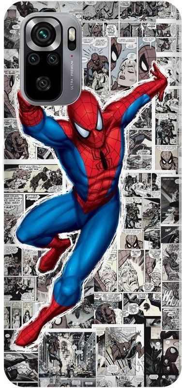 OLIWER Back Cover for Redmi Note 10, Note 10s Spider Man PRINTED BACK COVER  (Multicolor, Hard Case, Pack of: 1)