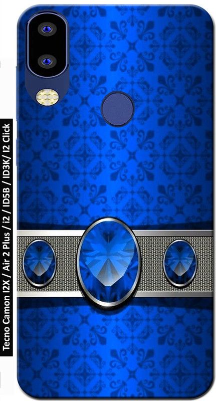 BIVAX Back Cover for TECNO CAMON I2X  (Blue, Grip Case, Silicon, Pack of: 1)