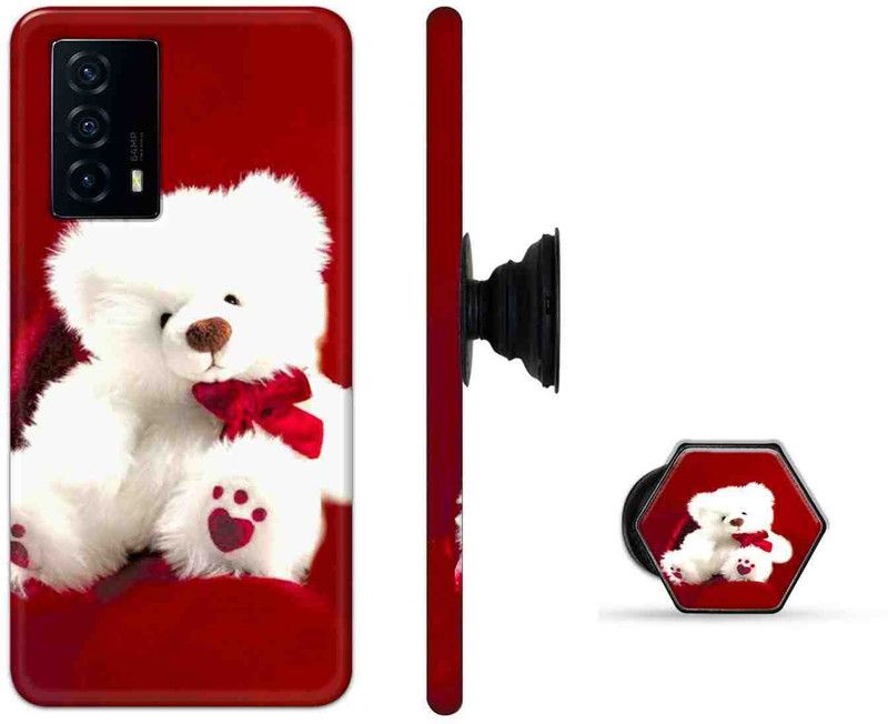 Deltavo Back Cover for Iqoo Z5 5G  (Red, White, Pack of: 2)