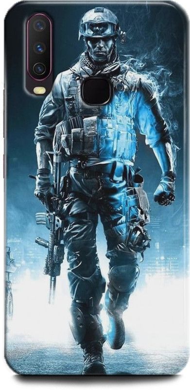 INDICRAFT Back Cover for Vivo Y15, Vivo 1901, Army, Printed  (Multicolor, Shock Proof, Pack of: 1)