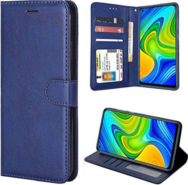 Ridhaniyaa Flip Cover for Mi Redmi Note 9, Redmi Note 9, Mi Note 9  (Blue, Magnetic Case, Pack of: 1)