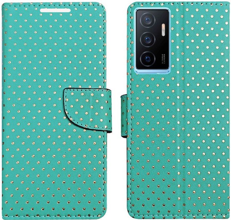 AD Enterprises Flip Cover for Vivo Y75 4G  (Green, Magnetic Case, Pack of: 1)