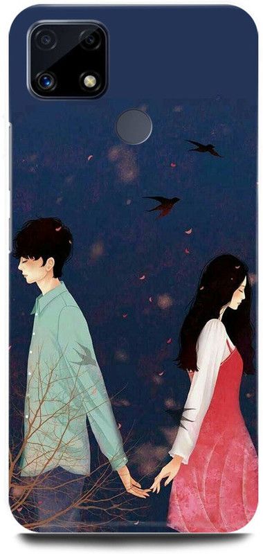 FRONK Back Cover for Realme C25s, RMX3197, ANIME, GIRL, BOY, LOVELY,GIRL, CUTE, COUPLE  (Blue, Hard Case, Pack of: 1)