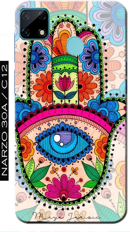 BIVAX Back Cover for REALME NAZRO 30A / REALME C12  (Multicolor, Grip Case, Silicon, Pack of: 140)