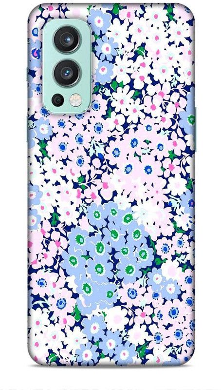zingcart Back Cover for OnePlus Nord 2, Blue Small Flowers Printed Back Cover Case  (Multicolor, Hard Case, Pack of: 1)
