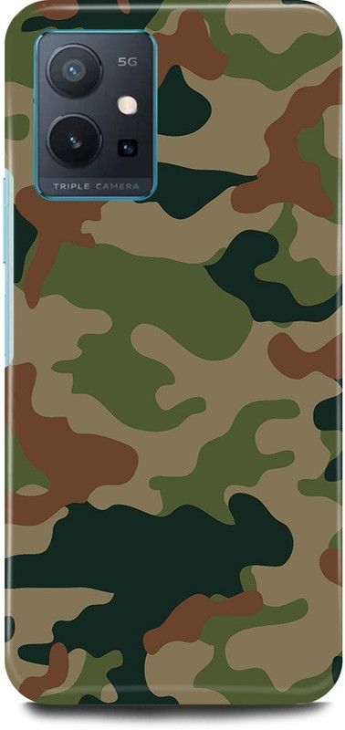 play fast Back Cover for Vivo T1 5G, V2141 INDIAN, ARMY, TEXTURE, DRESS  (Khaki, Hard Case, Pack of: 1)