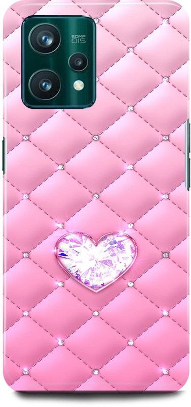 play fast Back Cover for Realme 9 Pro Plus 5G HEART, PINK, HEART, DIAMOND, LOVE, COUPLE  (Pink, Hard Case, Pack of: 1)