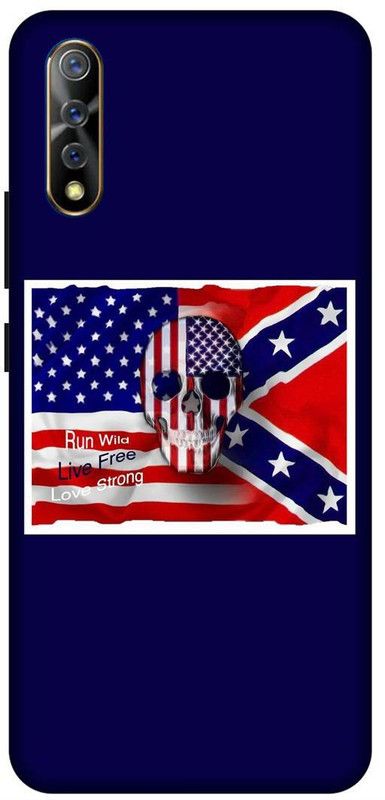 SSMORYA Back Cover for Vivo Z1x Rebel skull Printed Back Cover  (Multicolor, Waterproof, Pack of: 1)