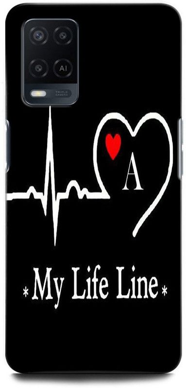 ORBIQE Back Cover for OPPO A54 2263 A, A LETTER, A ALPHABET, MY LIFE LINE A  (Multicolor, Hard Case, Pack of: 1)
