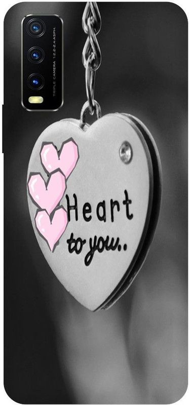 Bluvver Back Cover for Vivo Y12s, V2033, Printed Heart Love,Romantic Sweet Back Cover  (Multicolor, Hard Case, Pack of: 1)