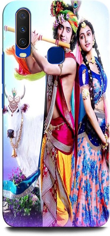 GRAFIQE Back Cover for Vivo Y15 1901 KRISHNA, LORD KRISHNA, RADHA KRISHNA, GOD, KRISHN KANHIYA  (Multicolor, Shock Proof, Pack of: 1)