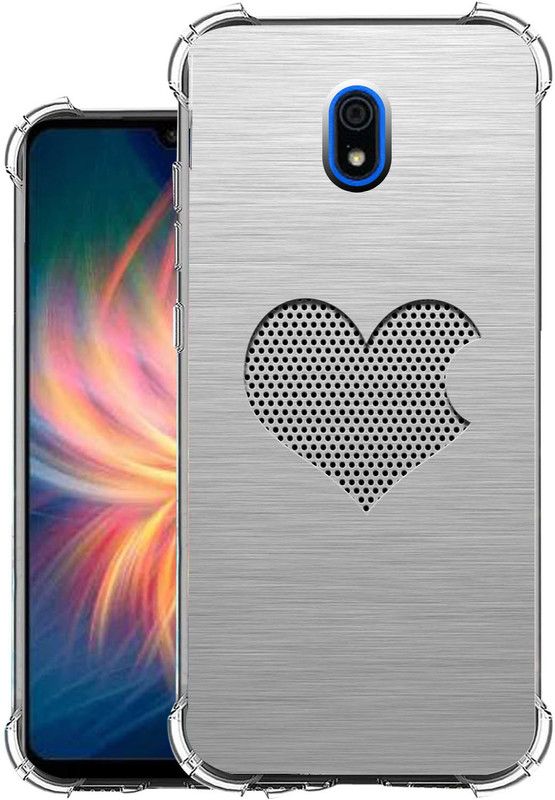 Snazzy Back Cover for Redmi 8A  (Silver, Shock Proof, Silicon, Pack of: 1)