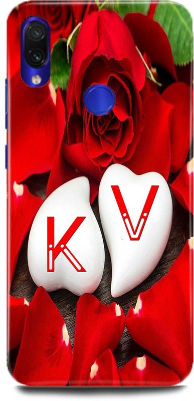 MP ARIES MOBILE COVER Back Cover for Redmi 7/M1810F6LI,K Loves V Name,K Name, V Letter, Alphabet,K Love V NAME  (Multicolor, Hard Case, Pack of: 1)