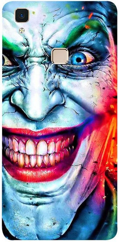 Golden Mask Back Cover for Vivo V3 Max Multicolor Joker  (Multicolor, Waterproof, Silicon, Pack of: 1)