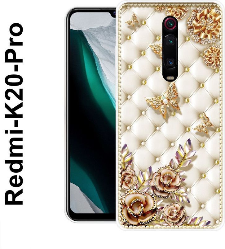 BAGRA Back Cover for Redmi K20 Pro  (White, Gold, Silicon)