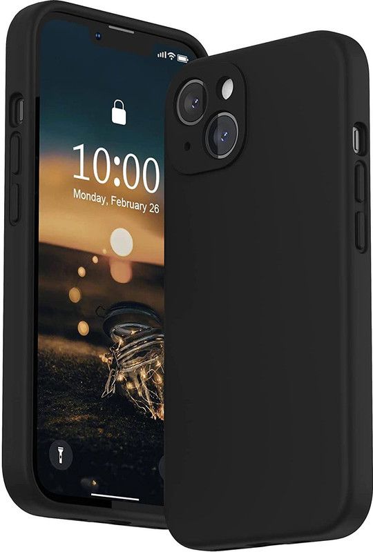 YOCOLOURS Back Cover for APPLE iPhone 13  (Black, Grip Case, Silicon, Pack of: 1)