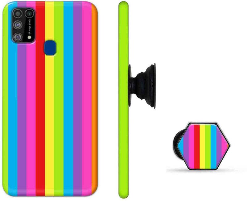 ChicShell Back Cover for Samsung Galaxy M31, Samsung Galaxy M30s, Samsung Galaxy F41, Samsung Galaxy M21  (Multicolor, Cases with Holder, Pack of: 2)