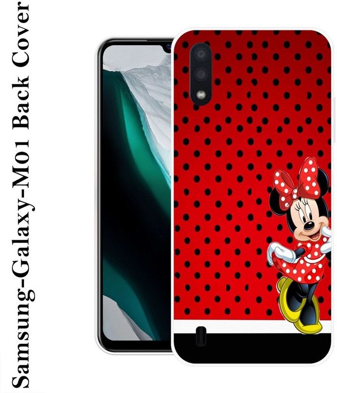 SHIVKUDI Back Cover for Samsung Galaxy M01, Samsung Galaxy A01  (Red, Black, Silicon)