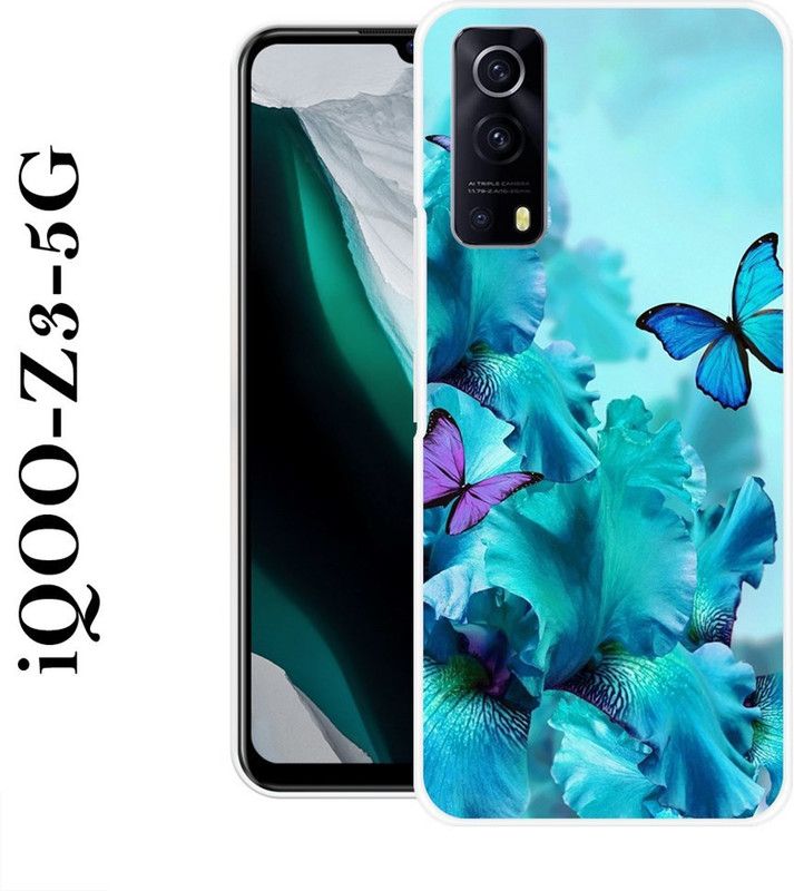 REDFLY Back Cover for IQOO Z3 5G  (Blue, Grip Case, Silicon)