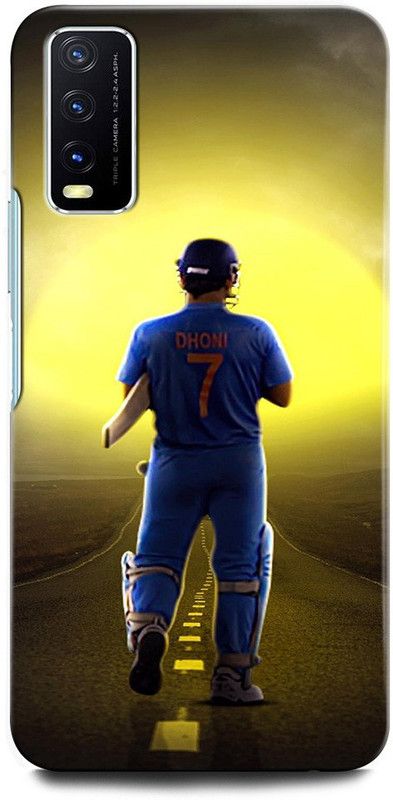GRAFIQE Back Cover for Vivo Y20A V2101 MS DHONI 7, MAHENDRA SINGH DHONI, DHONI, CRICKET, JERSEY  (Multicolor, Shock Proof, Pack of: 1)