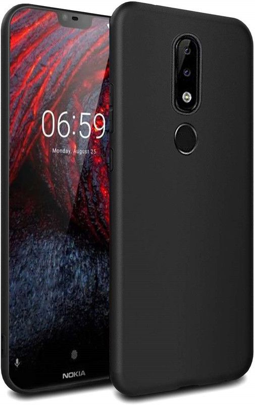 Value Back Cover for Nokia 5.1 Plus  (Black, Pack of: 1)