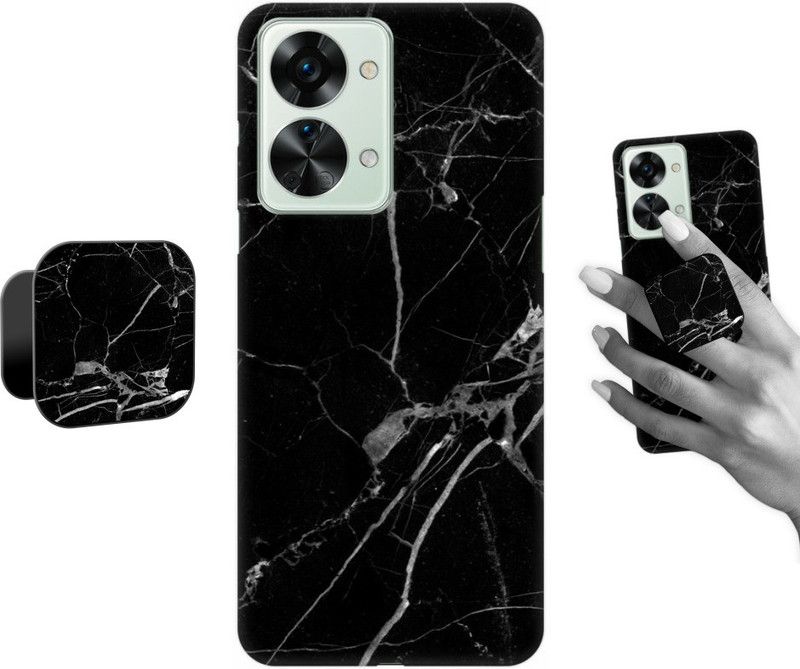 COBIERTAS Back Cover for OnePlus Nord 2T 5G  (Grey, Black, Cases with Holder, Pack of: 2)