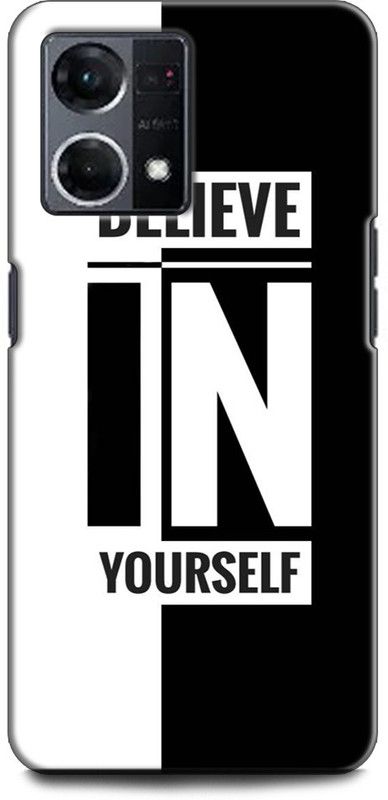 INDICRAFT Back Cover for OPPO F21 Pro, CPH2363 BELIEVE IN YOURSELF, AMOR, RRLIGIOUS, POSITIVE  (Multicolor, Shock Proof, Pack of: 1)