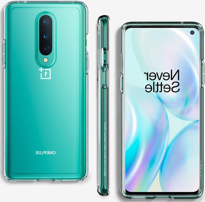 Phone Back Cover Back Cover for OnePlus 8  (Transparent, White, Grip Case)