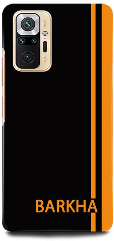 GRAFIQE Back Cover for REDMI Note 10S BARKHA, BARKHA NAME  (Multicolor, Shock Proof)