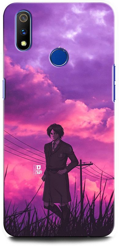 GRAFIQE Back Cover for Realme 3 RMX1825 TOKYO GHOUL, KENEKI, ANIME, GHOUL, EREN YEAGER  (Multicolor, Shock Proof, Pack of: 1)