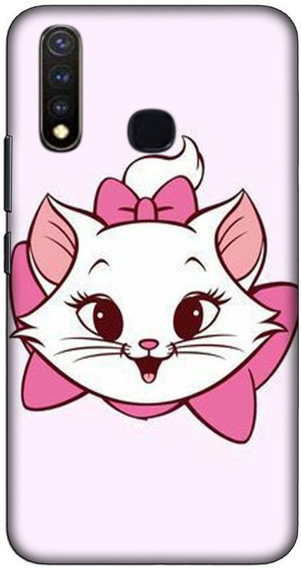 CROKIAN Back Cover for Vivo Y19 Cutie Cat Back Cover  (Multicolor, Hard Case, Pack of: 1)