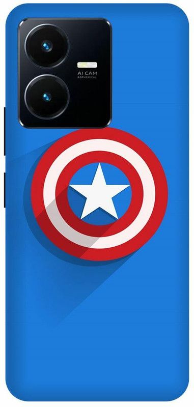 Dimora Back Cover for vivo Y22, CAPTAINAMERICA SHIELDAVENGER MARVEL COMIC ENDGAME  (Blue, Hard Case, Pack of: 1)