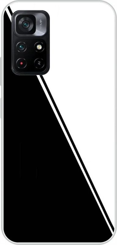 LoveCase Back Cover for Poco M4 Pro 5G  (Black, White, Silicon, Pack of: 1)