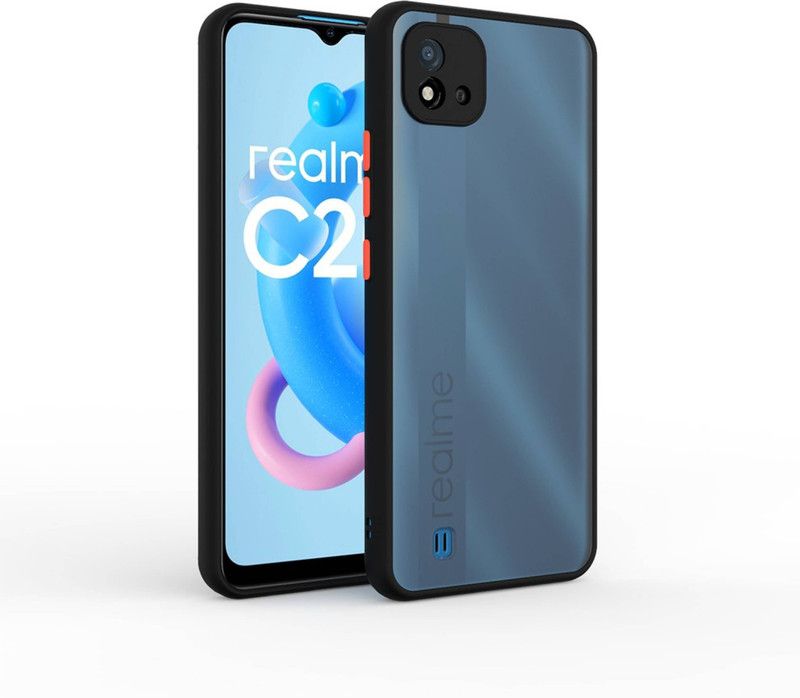 AOnes Back Cover for Realme C11 2021 / C20 / C20A  (Black, Cases with Holder, Pack of: 1)