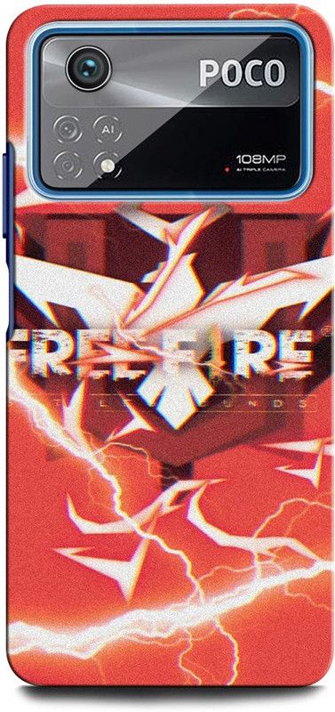 ORBIQE Back Cover for POCO X4 Pro 5G PUBGM416, ARMY, BADMASHBOY, GUN, FREEFIRE, JUEGO, GUN, METAL  (Multicolor, Hard Case, Pack of: 1)