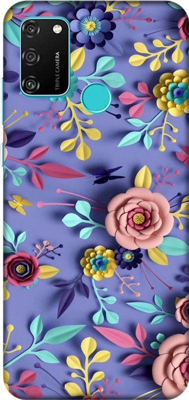PNBEE Back Cover for Honor 9a (2020) - 3D Flower Print  (Multicolor, Hard Case, Pack of: 1)