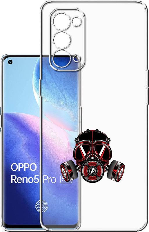 HANIRY Back Cover for Oppo Reno 5 Pro / PDSM00 mobile cover | POLLUTION MASK | Designer | PNG_37  (Multicolor, Flexible, Silicon, Pack of: 1)