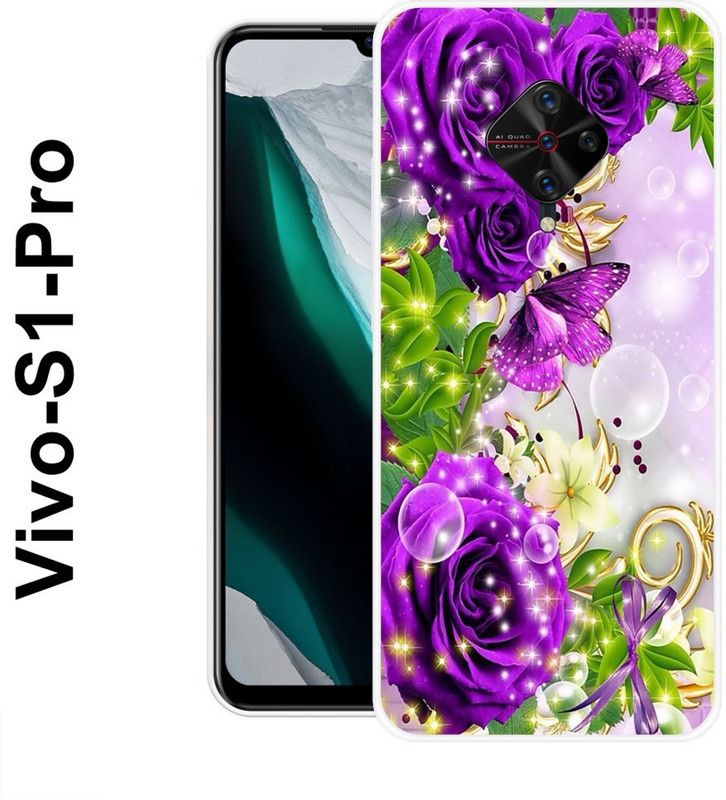 SHIVKUDI Back Cover for Vivo S1 Pro  (Multicolor, Silicon)