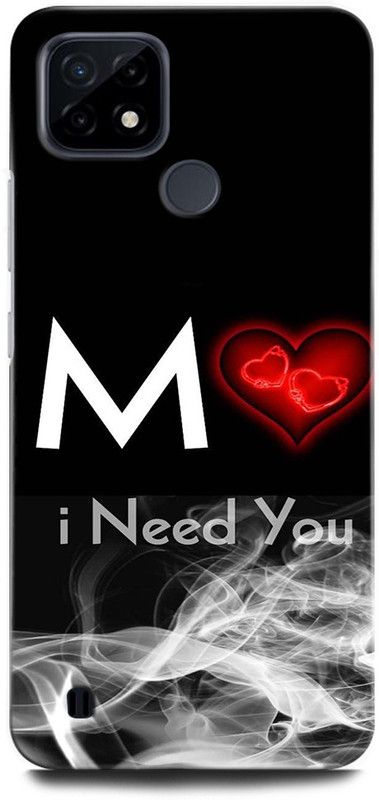 ORBIQE Back Cover for Realme C25Y RMX3265 M LOVE, M LETTER, M ALPHABET, DESIGN  (Multicolor, Hard Case, Pack of: 1)