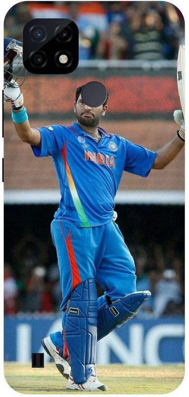 THE NARAYANA COLLECTIONS Back Cover for REALME C21-RMX3201-YUVRAJ,SINGH,YUVI,IPL,CRICKETER  (Multicolor, Hard Case, Pack of: 1)