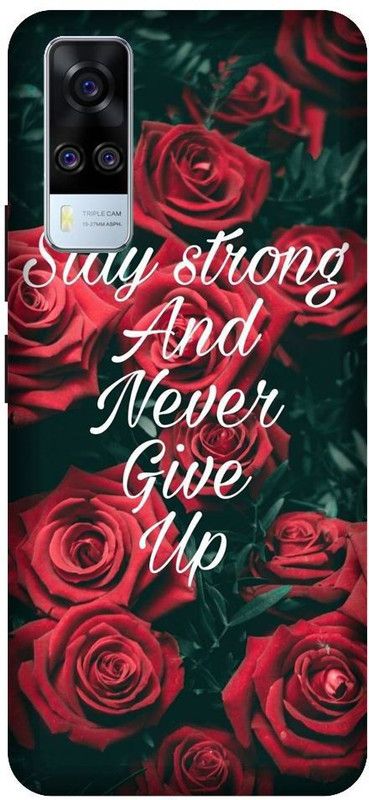 URCHIN Back Cover for Vivo Y51 Never give up, motivation, Quotes, Inspiritaional  (Multicolor, Shock Proof, Pack of: 1)