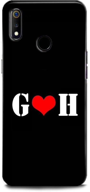 Afterglow Back Cover for Realme 3 Pro G H, G LOVES H, NAME, LETTER, ALPHABET, GH LOVE, HART  (Multicolor, Shock Proof, Pack of: 1)