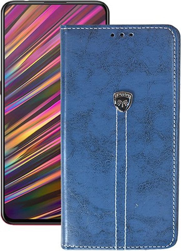 MARSHLAND Flip Cover for Vivo V15 Pro, Specially Designed, Leather Soft Silicon Kick Stand Full Protection Flip, Blue  (Blue, Dual Protection, Pack of: 1)